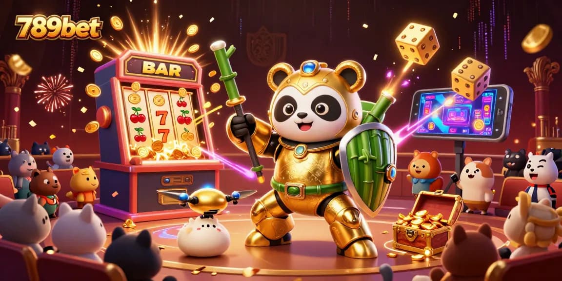 Experience the excitement of 789bet with vibrant 3D casino illustration featuring dynamic game elements.