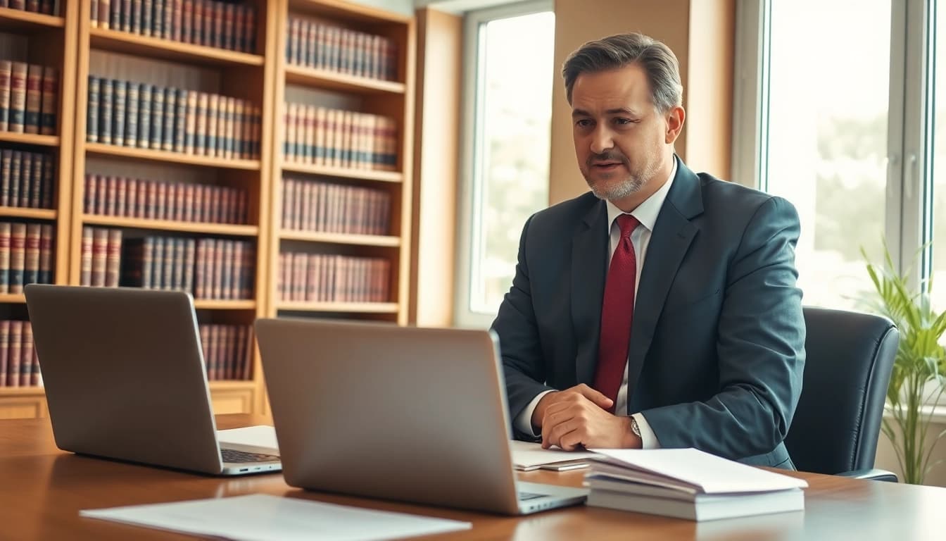 Engaging truck accident attorney clearwater consulting with a client in a well-lit office setting.