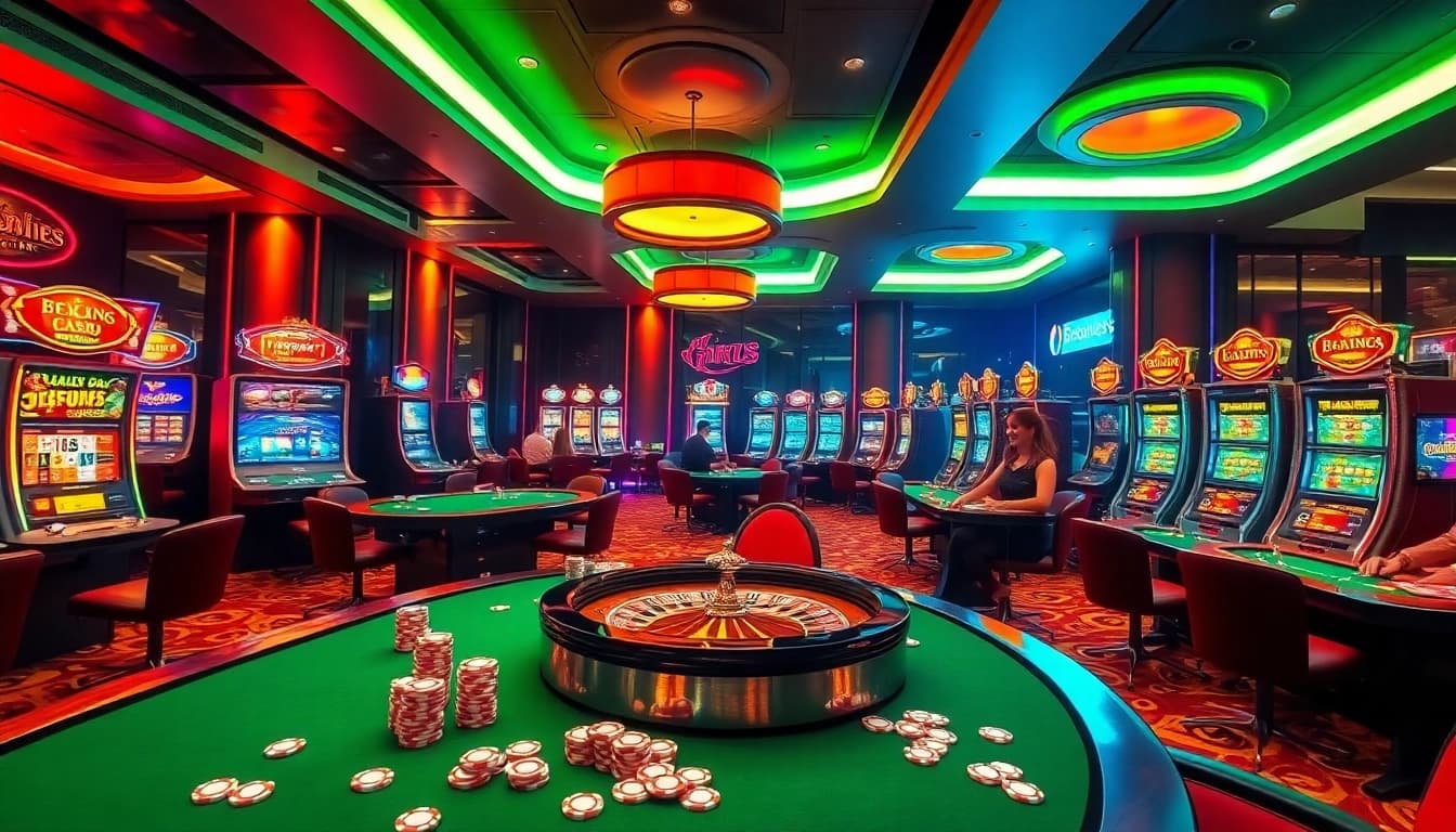 Players enjoying games at BK8 เว็บตรง online casino, showcasing excitement and luxury.
