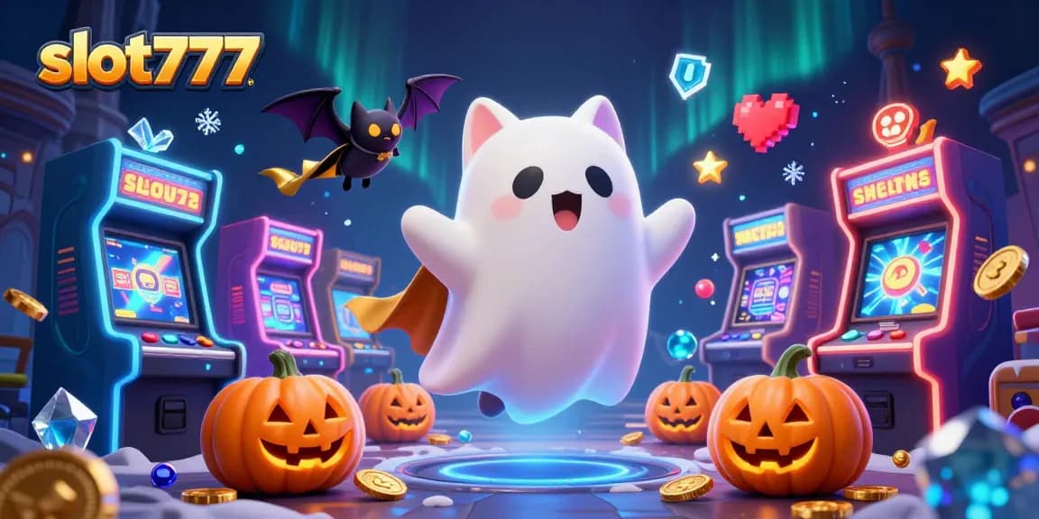 Menangkan jackpot slot777 dengan karakter kucing hantu dan vampire bat di kasino.
