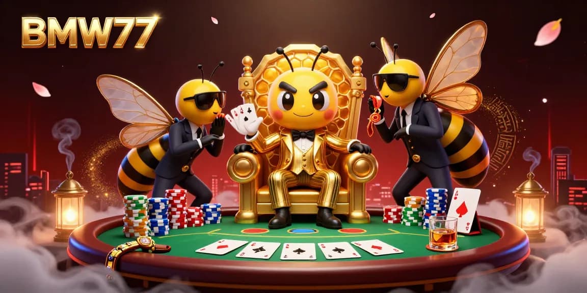 Experience BMW777 action with the vibrant bumblebee mob and poker scene, capturing intense gambling dynamics.
