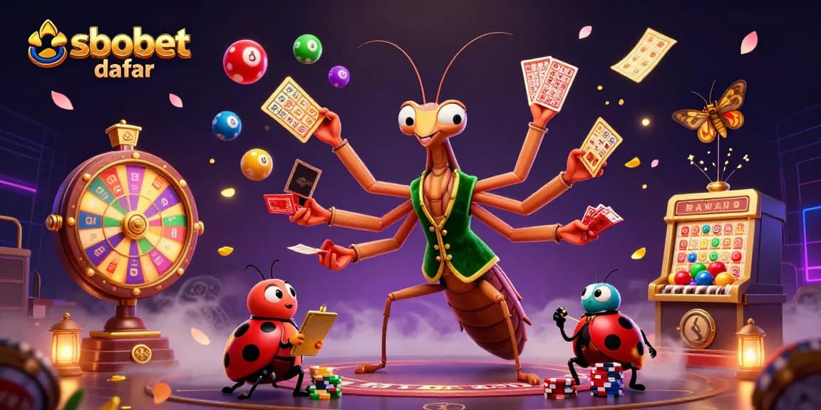 Experience thrilling sbobet daftar moments with a vibrant casino scene full of excitement and dynamic elements.