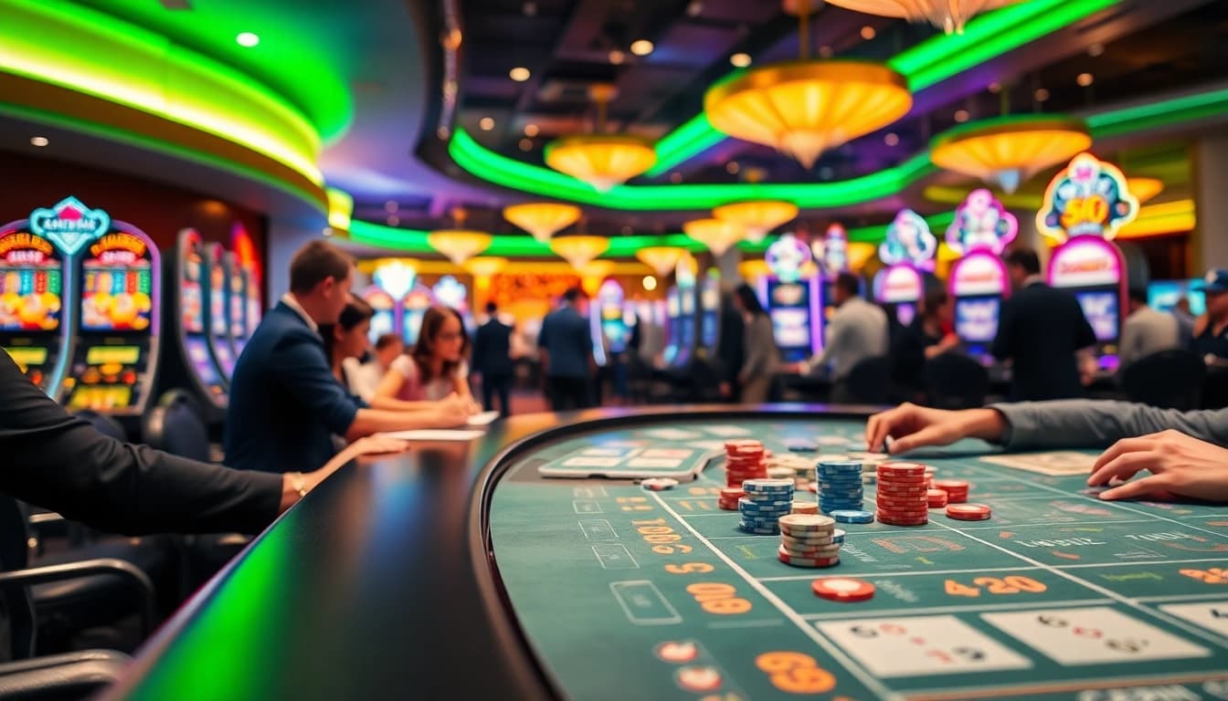 Erfahren Sie mehr über neue casino bonus ohne einzahlung, während Spieler an einem modernen Casinotisch spielen.