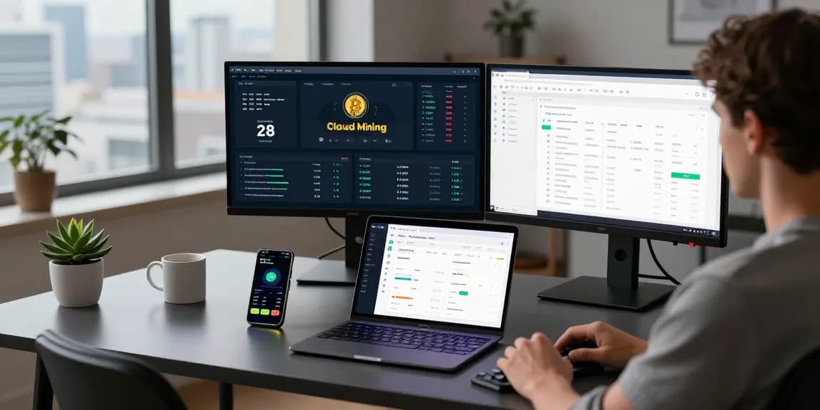 Explore the best bitcoin cloud mining site in a modern crypto trading workspace with Bitcoin charts and DeFi tools.