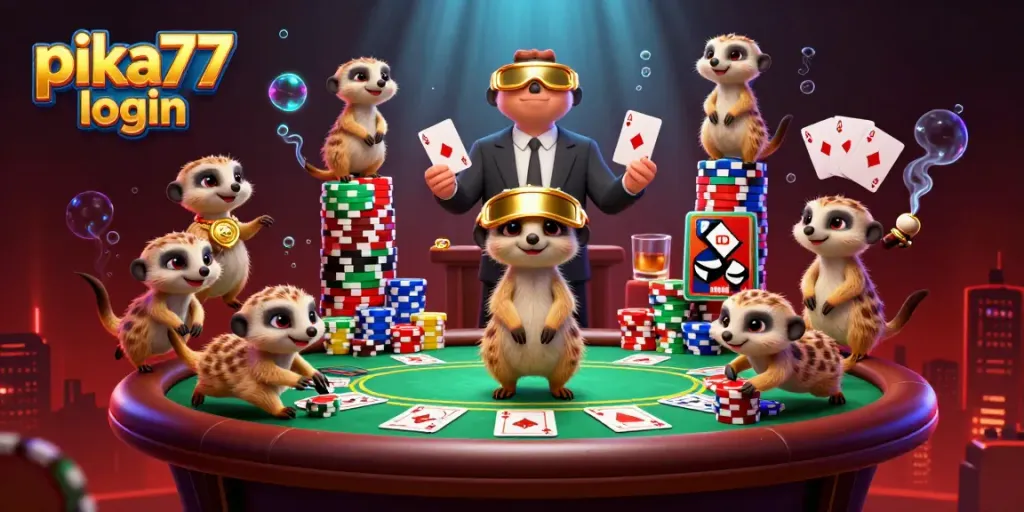 Experience thrilling gaming moments at pika77 login with meerkats orchestrating casino fun.