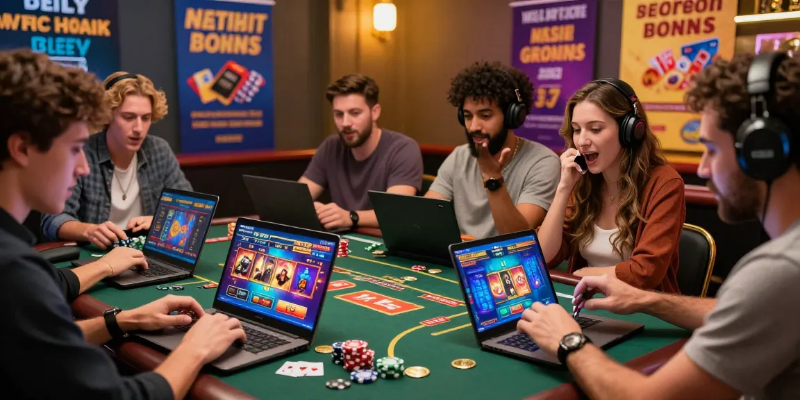 Players enjoying credit card casinos with exciting game graphics and promotions.