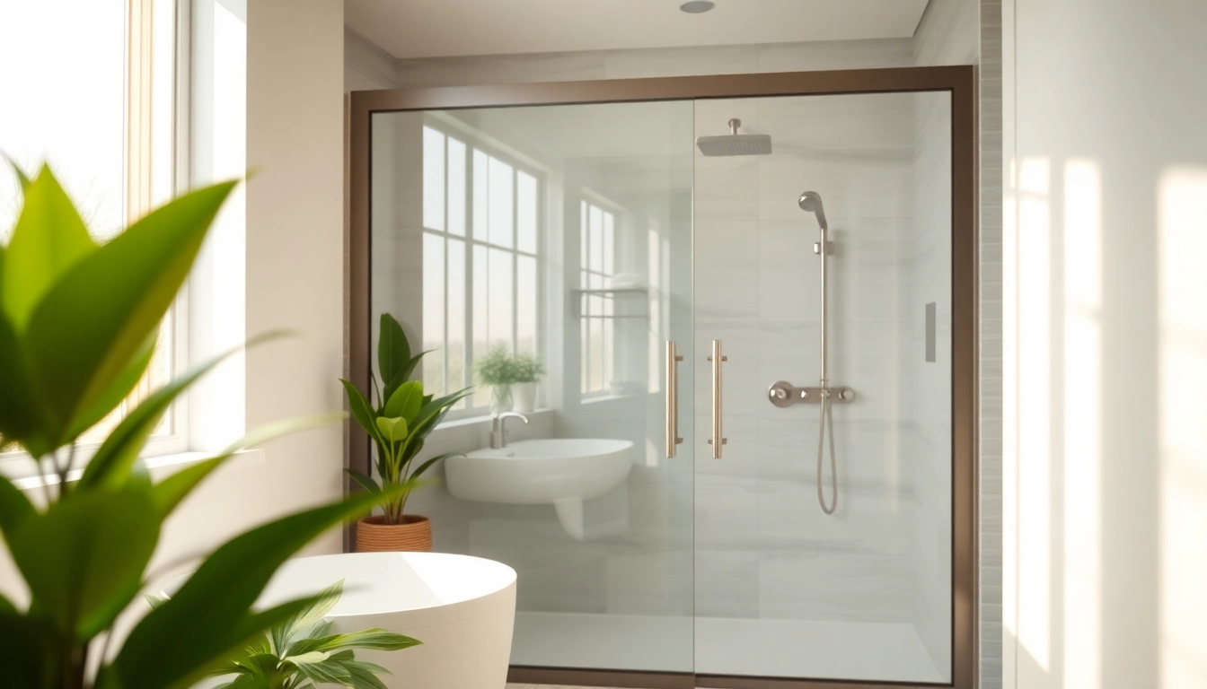 Enhance your bathroom with exquisite sliding shower doors to create a spacious and elegant design.