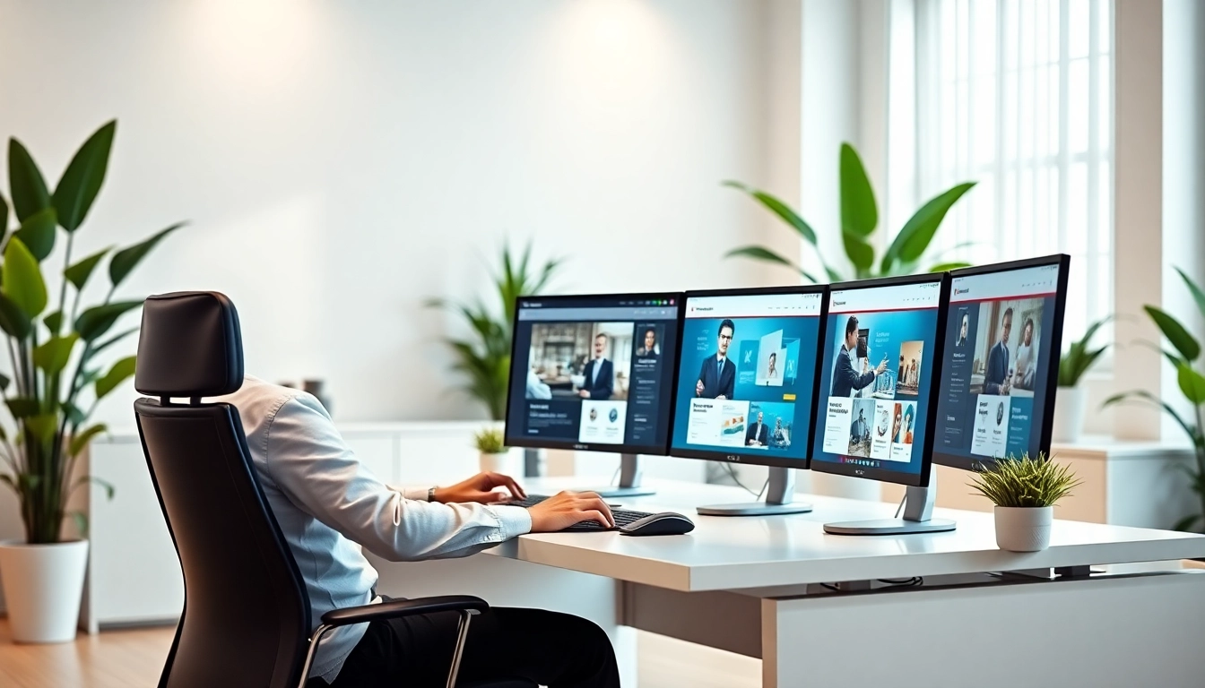 Marcel Hüsig creates innovative web designs in a modern office environment.