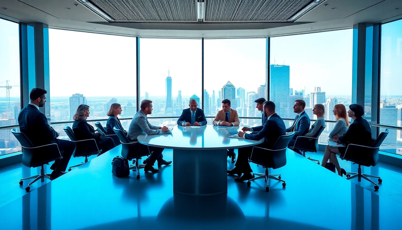 Discussing Public-Private Partnerships in a modern conference room setting