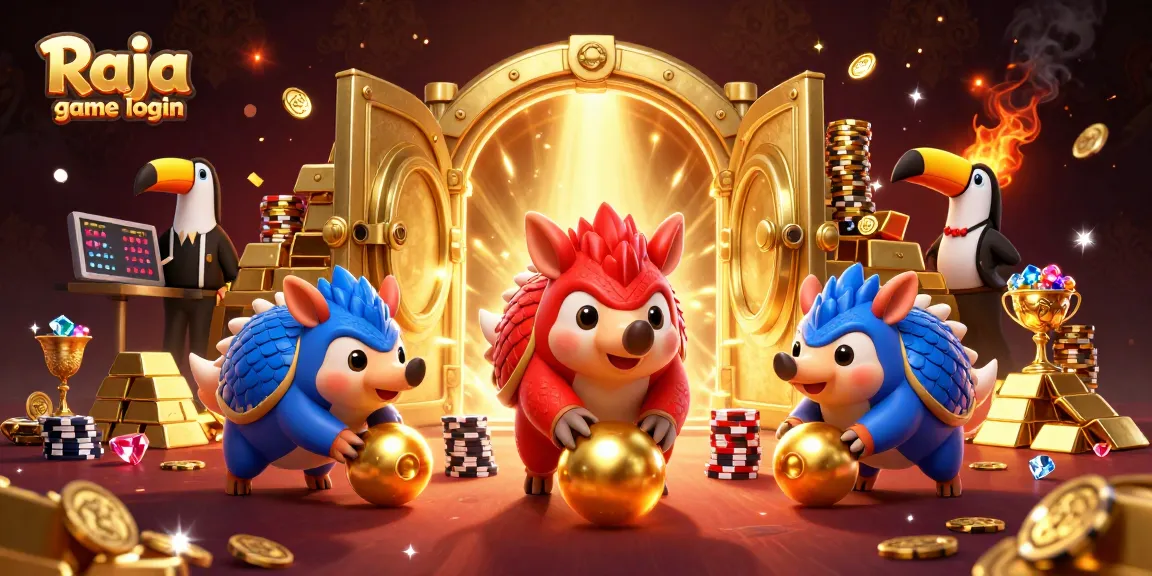 Engage in exciting gameplay with the Raja game login amidst vibrant casino elements and rich rewards.