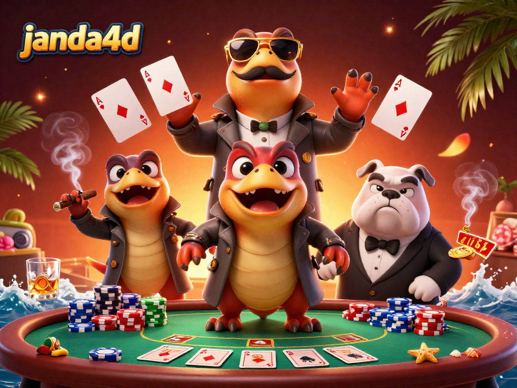 Rasakan sensasi bermain di janda4d dengan ilustrasi 3D dari raptor lucu yang menyamar masuk ke kasino VIP.