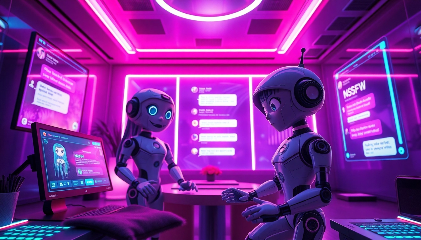 Engaging NSFW character AI chatbot interface in a modern digital environment.