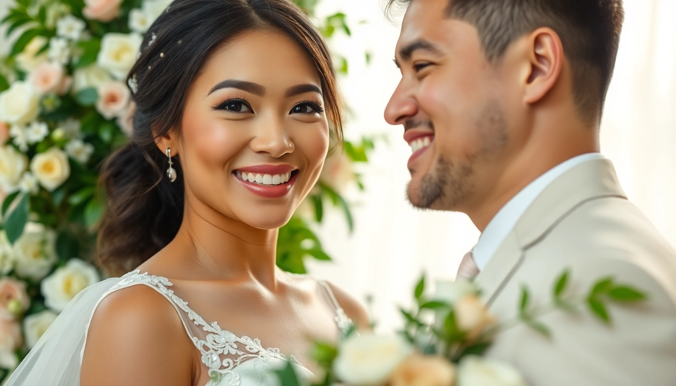 Capturing beautiful wedding photography of a joyful couple in a romantic garden setting.