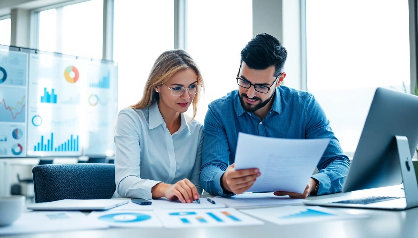 Engaged professionals conducting Bid-No-Bid Analysis. in a modern office setting