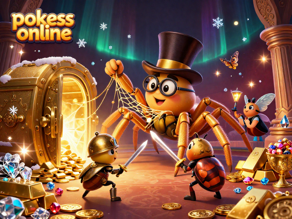 Experience exciting pokies online with vibrant characters, treasure, and captivating casino elements.