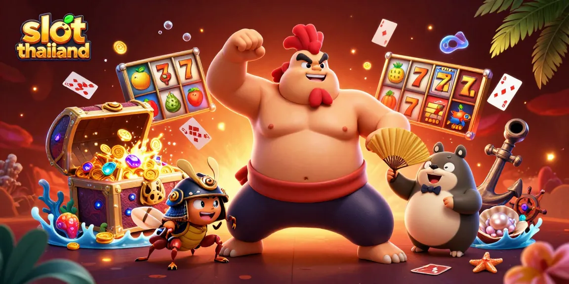 Engage with slot thailand game features in a vibrant casino-themed 3D illustration