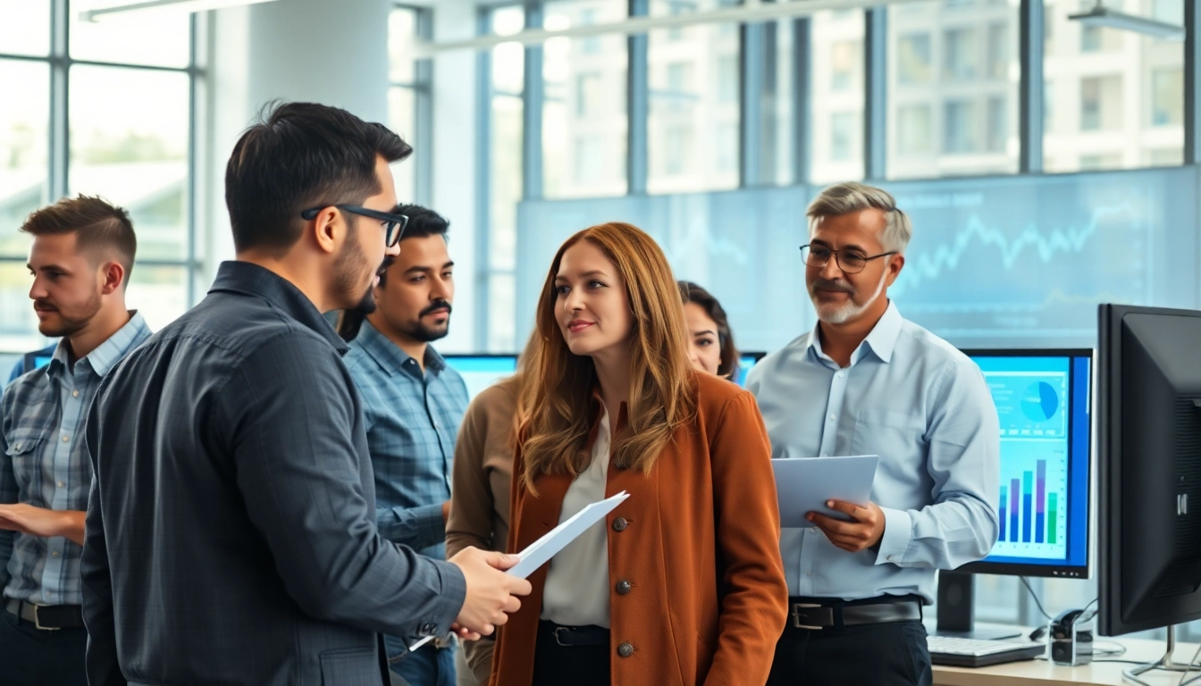 Streamlined managed it services lakeland team collaborating in a bright, modern office environment.