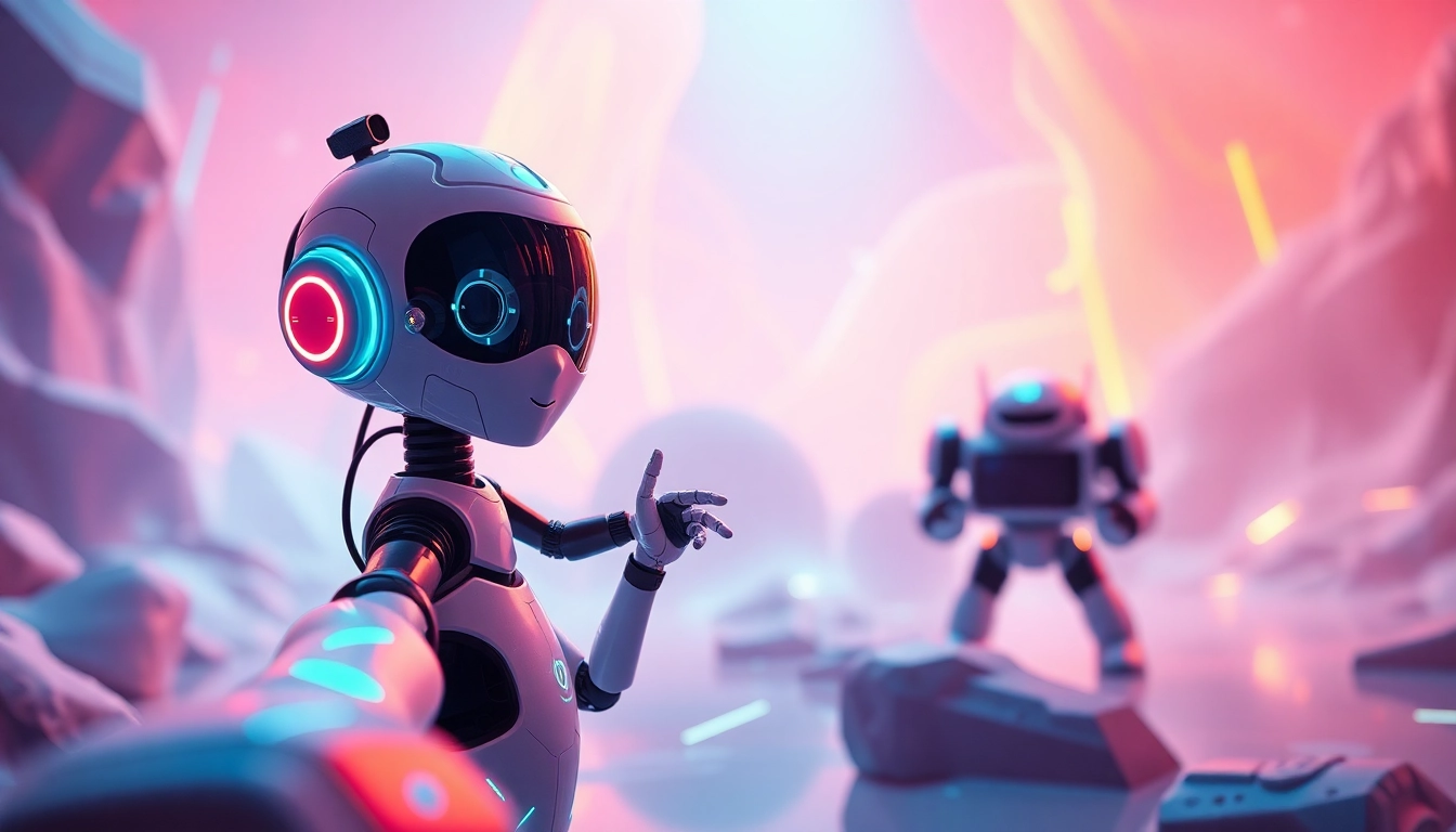 AI NSFW character engagement in a vibrant virtual landscape.