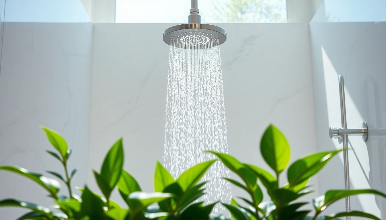 Experience the luxury of sunny shower USA with a sleek, modern shower setup that offers relaxation.