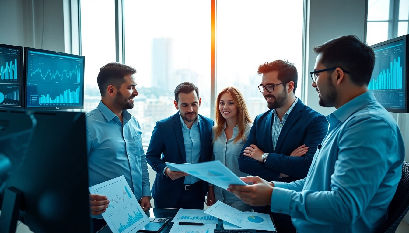 Optimize your Edmonton SEO strategy with professional collaboration in a modern office.