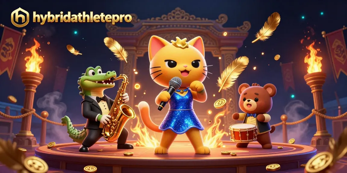 Experience the excitement of hybridathletepro with a lively casino scene featuring unique characters.