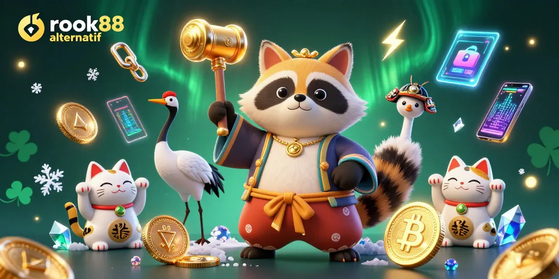 Experience thrilling gameplay with rokok88 alternatif featuring cheerful tanuki and colorful maneki-neko!