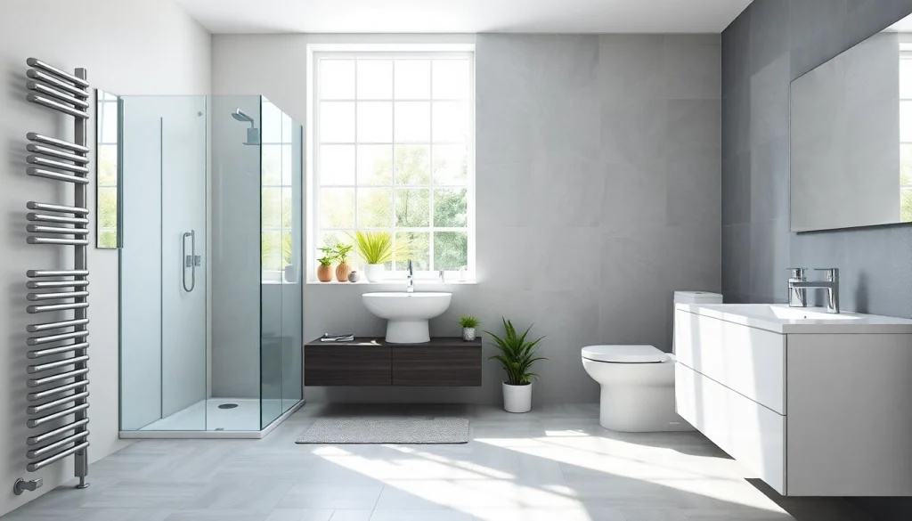 Sonni sanitär GmbH bietet elegante Badezimmerprodukte wie Glasduschen und Heizkörper an.