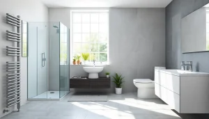 Sonni sanitär GmbH bietet elegante Badezimmerprodukte wie Glasduschen und Heizkörper an.