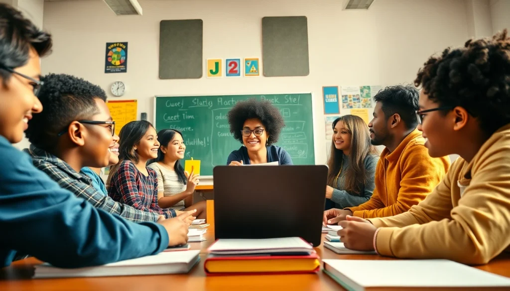 Students engaging in collaborative learning activities showcasing Education in an inspiring classroom setting.