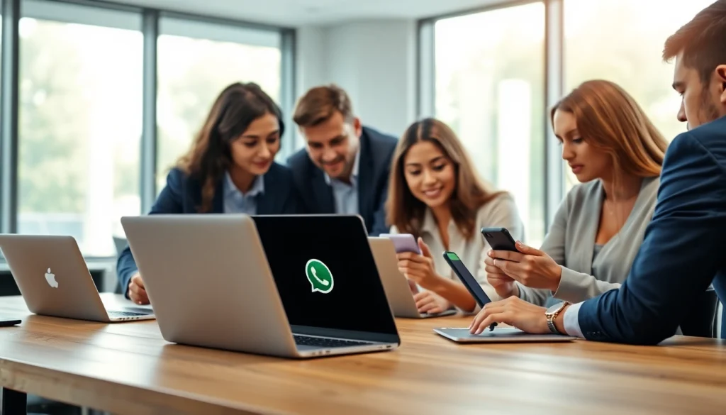 Optimize customer engagement with WhatsApp Business CRM in a busy professional setting.