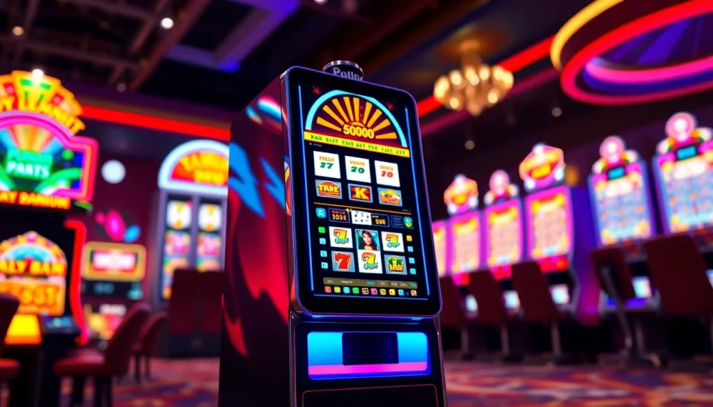 Menangkan slot pulsa 5000 dengan suasana berwarna-warni dan energik dari mesin slot modern.