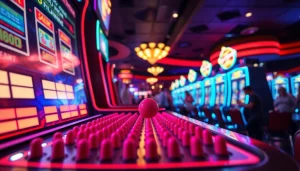 Permainan slot plinko yang menarik menampilkan pemain yang mengoperasikan bola pada papan bertingkat.