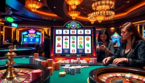 Nikmati demo slot Mahjong yang seru di area kasino mewah.