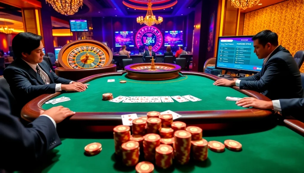 Players strategize over poker chips at a casino table reflecting 'the hidden wiki' ambiance.