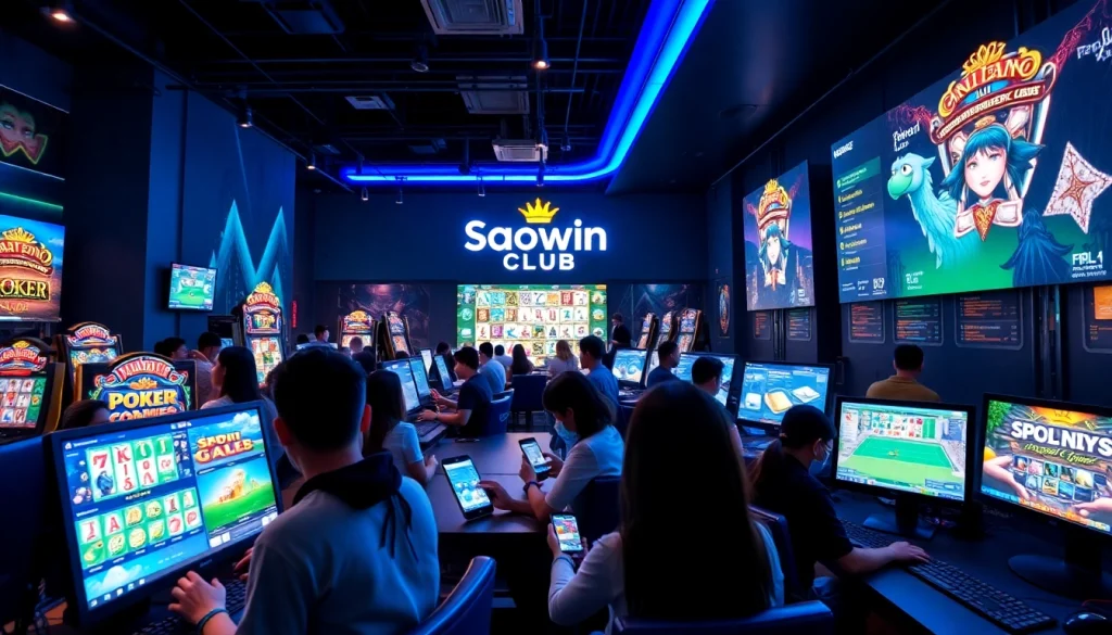 Thu hút người chơi tại Saowin Club, một nền tảng chơi game trực tuyến sôi động đầy hứng khởi.