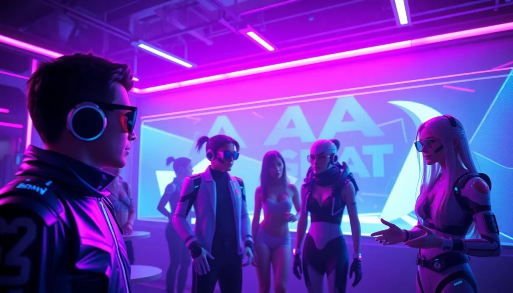 Engaging NSFW character interaction in a vibrant digital space.