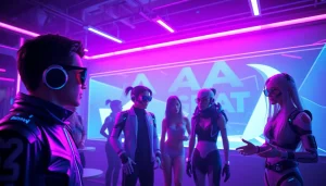 Engaging NSFW character interaction in a vibrant digital space.