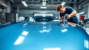 Enhance your vehicle with auto detailing Cleveland TN showcasing a professional detailer at work.
